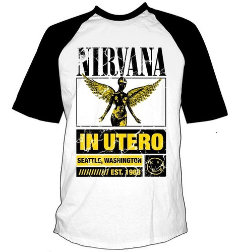 Remera Nirvana In Utero Combinada Excelente Calidad