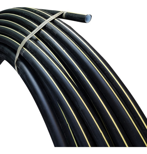 2 Rollos X 100mts De Caño Polietileno Manguera 3/4 K4 Color Negro