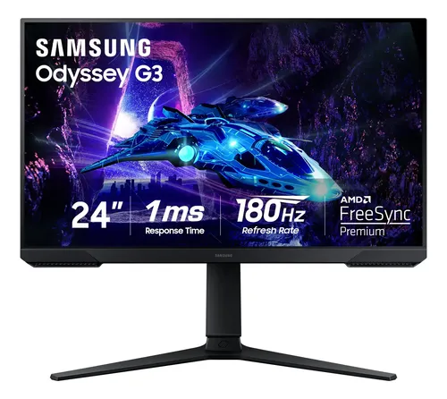 Foto real de Samsung Odyssey G3 24” 180Hz