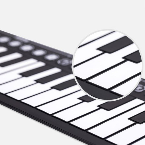 Teclado De Piano Enrollable Electrónico Digital Plegable De
