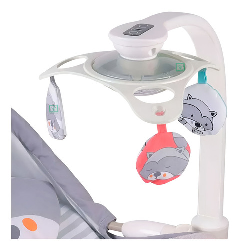 Silla Para Bebe Bouncer Mecedora Mapache Gris 63595