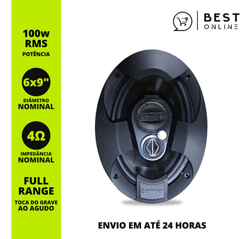 Par Alto Falante Bomber Bbr Top 6x9 Polegadas 200w Rms 4 Ohm