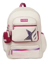 Comprar Mochila Espalda Big Kids Multipocket 18'' Blanco Footy Diseño De La Tela Multi Pocket