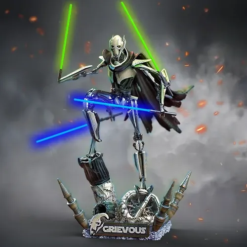 Action Figure General Grievous Star Wars Modelado Por Sanix