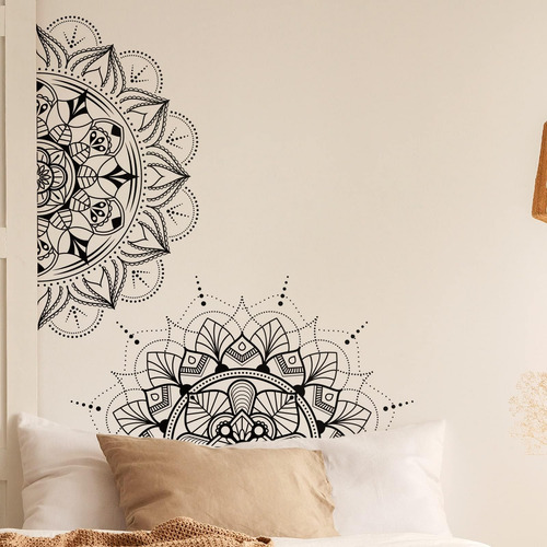 2 Pegatinas De Pared Con Mandala Bohemio, Pegatinas De Pared