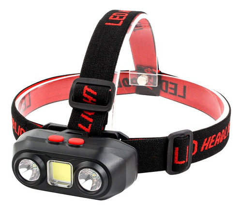 Linterna Frontal Minero Cabeza Pila 18650 Recargable Usb C