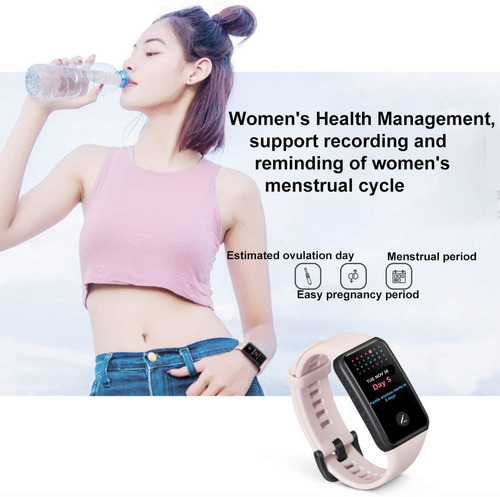 Smartwatch Honor Band 6 1.47" caja black, malla coral pink ARG-B39