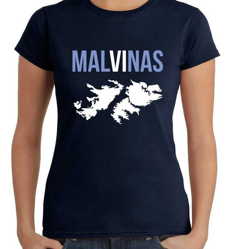 Remera Mujer Malvinas 100% Algodón Calidad Premium 2