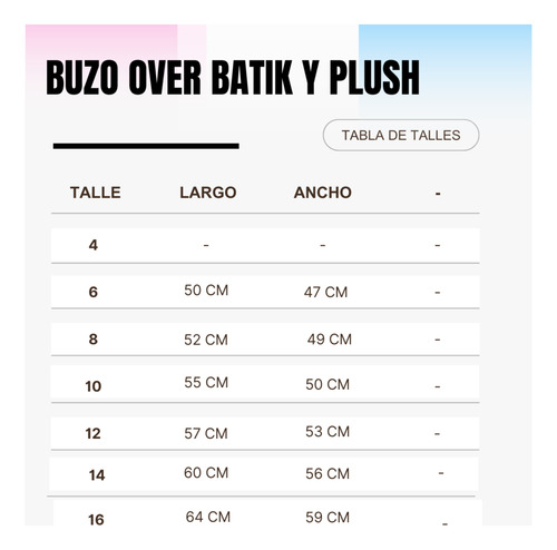 Buzo Oversize Darlon. Nena Y Nene. Talles 8 Al 16.