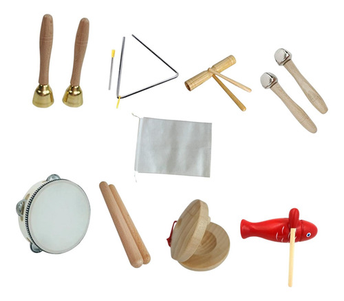 8 Piezas Instrumentos Musicales Para Niños Juego De Regalo