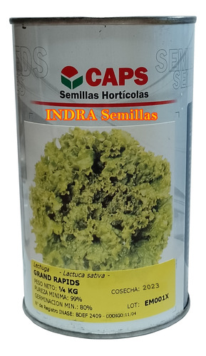 Lechuga Grand Rapids Crespa -criolla A Granel X Lata 250grs