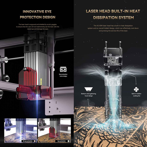 Atomstack A5 Pro Máquina De Gravura A Laser Com R3 360° Rolo