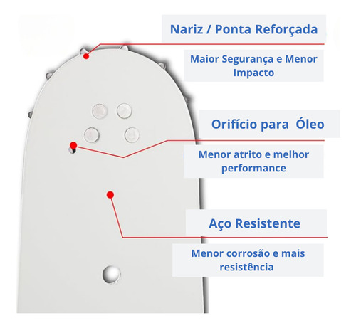 Sabre Saibro 30cm P/ Motopoda Ou Motosserra Sthil Ms 170 180