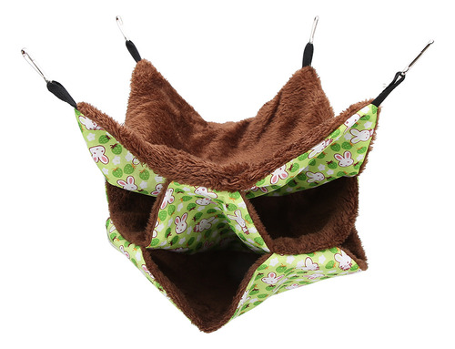 Saco De Dormir Para Hámster De Tres Capas, Color Verde Y Ver