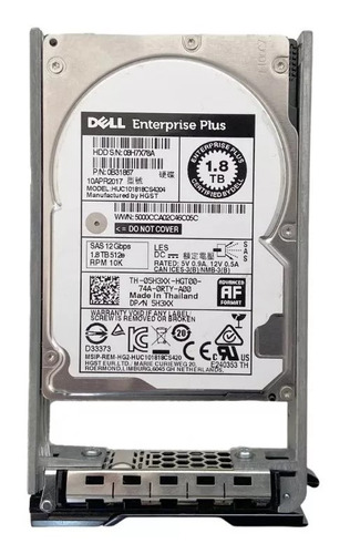 Hd Servidor Dell Enterprise Plus 1.8tb 10k 2.5 Sas 12gb 5h3xx 05h3xx