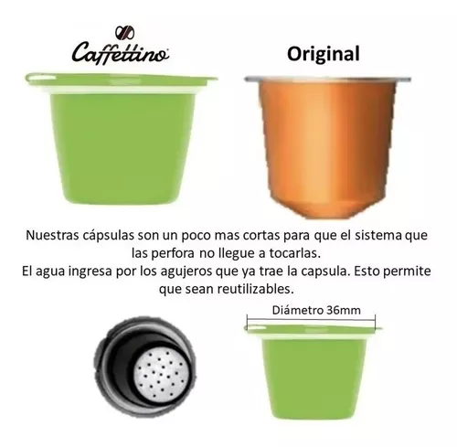 Nespresso 4 Capsulas Recargables Cafe +1 Descalcificador