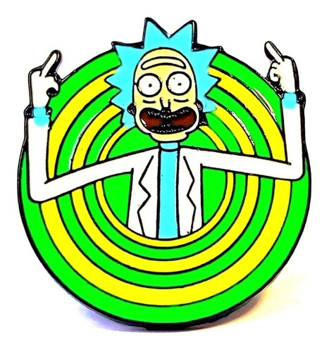 Pin Prendedor Metalico De Solapa Para Ropa Rick Sanchez