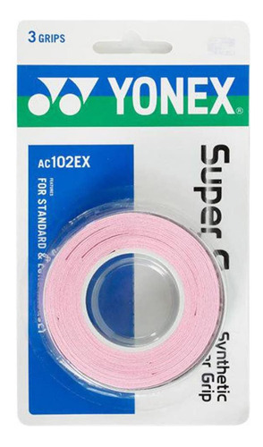 Yonex Super Grap Racquet Overgrip (rosa Frances, Paquete De