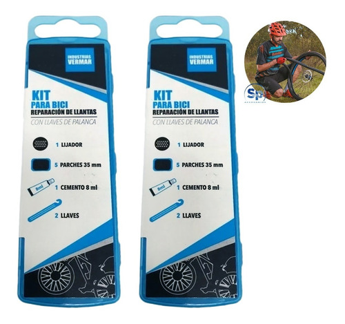 Imagen 1 de 4 de Kit De Reparacion P Llanta Bici Paquete Dos Cajas