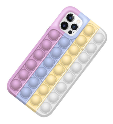 Capa pop it,bolhas,  bubble toy, toy Wlxy Bolhas rosa-claro com design iphone 12 pro max tela 6.7