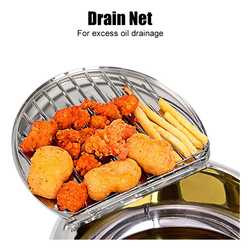 Olla For Freír Con Termómetro Y Tapa Sartén For Tempura
