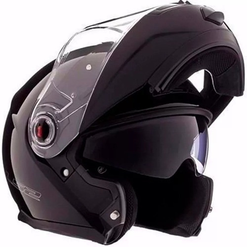 Casco Ls2 370 Easy Rebatible Negro Brillo M - Bondio