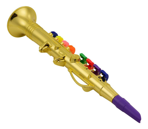 Clarinete Musical Props Instrumento Oro Oro Los 40x9.5x21cm