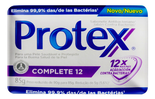 Sabonete em barra Protex Antibacteriano Complete 12 de 85 g