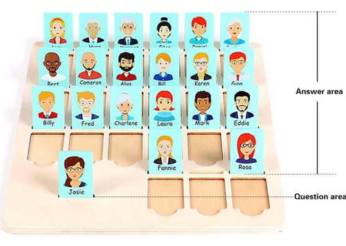 Juego Adivinar Quién Soy Juego De Mesa Juego Madera Niños