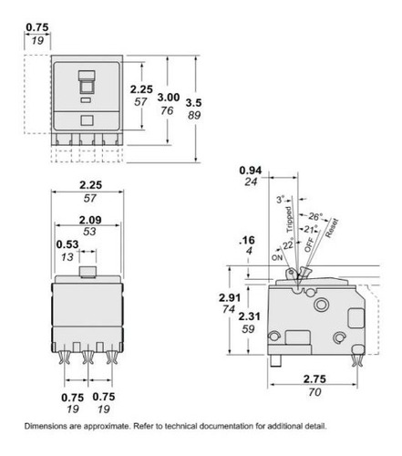Interruptor Termomagnético 3 Polos 70 A Square D