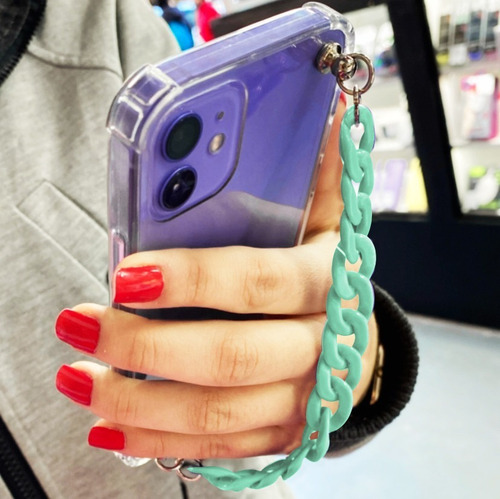 Imagen 3 de 7 de Funda Reforzada Strap Cadena Correa Mano Compatible Motorola