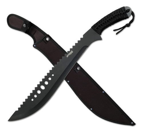 Machete Con Hoja Serrada Y Mango Envuelto En Cordón 53 Cm De