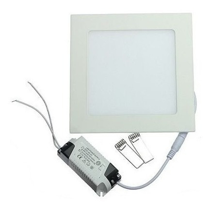 Plafon Luminária Teto Led Embutir Quadrado 12w 6000k Gesso