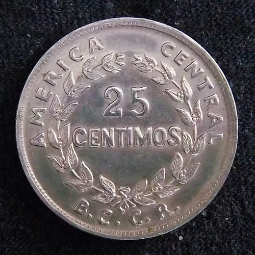 Costa Rica 25 Céntimos 1969 Sin Circular Km 188