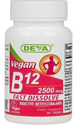 Deva Nutrition Vegan Tabletas Disolución Rápida B-12