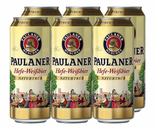 Cerveja Paulaner Hefe-weissbier Naturtrüb - Kit 06 500ml