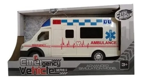 Ambulancia Camioneta Con Luz Y Sonido A Friccion Escala 1:20