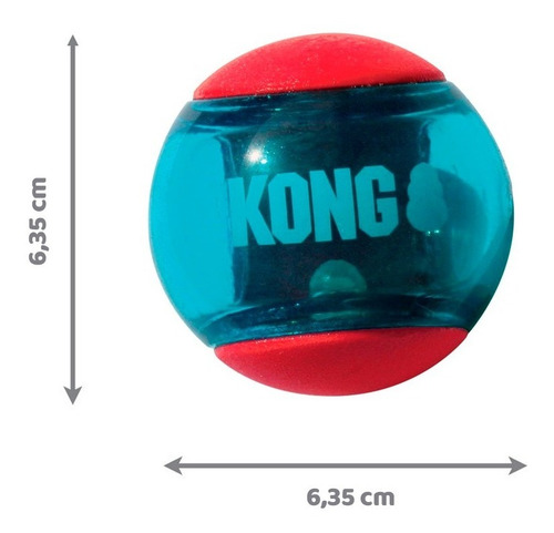 Imagen 2 de 8 de Kong Squezz Action Ball Medium Juguete Pelota Perro X3-
