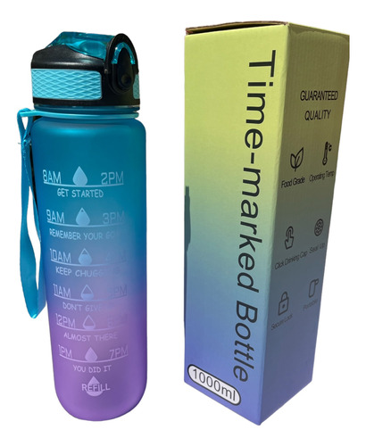 2 X Botellas De Agua Motivacional 1 Litro Oferta Libre Bpa