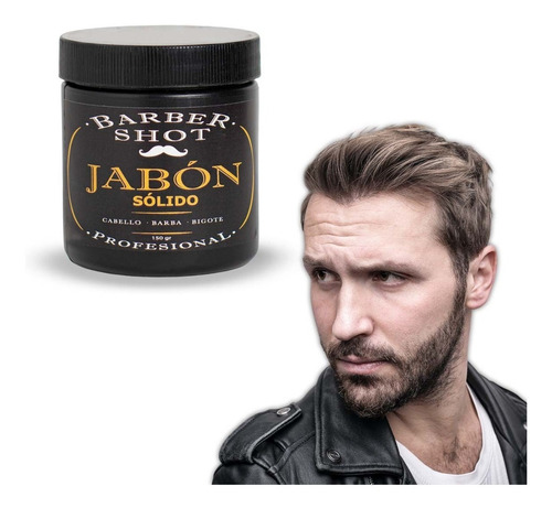 Jabon Barber Shot Para Cabello Barba Bigote Con Macadamia