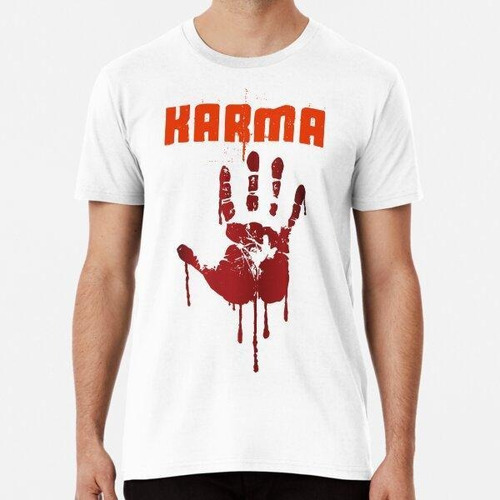 Remera  Karma Halloween Bloody Red Handprint  Horror Scary 