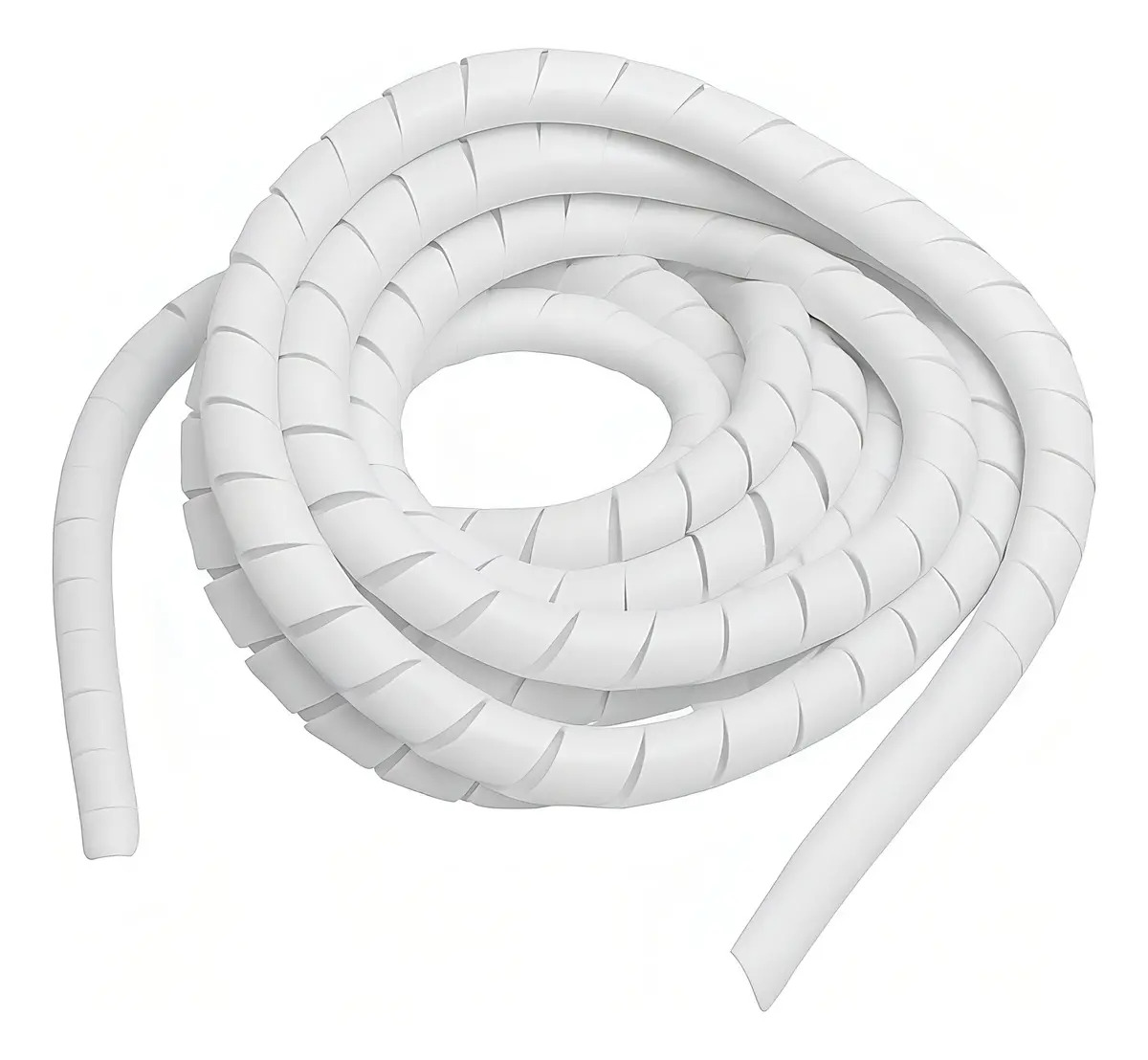 Organizador De Fios Cabos Espiral 16mm Informática 5 Mts Top Cor Branco