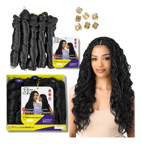 Cabelo French Curl 200g Aplique Fibra Premium Gypsy Braids - foto 1