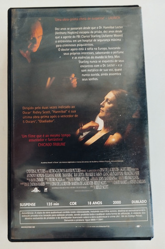 Vhs Hannibal - Dublado (anthony Hopkins)c (Usado)