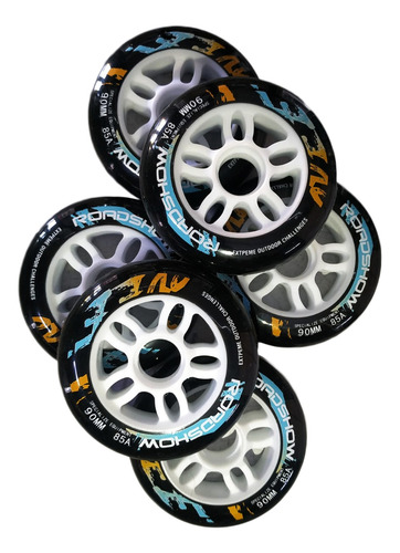 Llantas 90mm Patines En Linea Velocidad 6 Piezas + Regalo