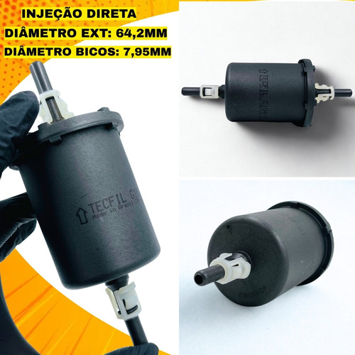 Filtro Combustível Tecfil Uno Palio Strada Celta Corsa Onix