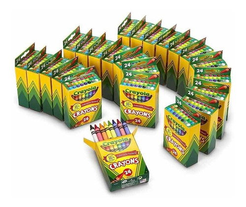 Creyones De Cera Caja De 24 Colores Crayola.paquete X 3cajas