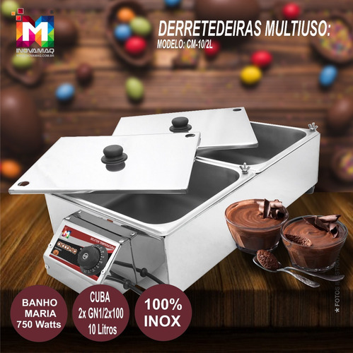 Imagem 3 de 7 de Derretedeira Rechaud Multiuso Cm-10l/2 - 127v - Inovamaq