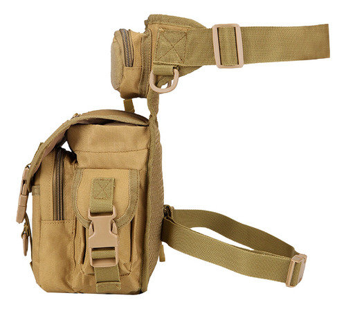 Piernera Táctica Militar Impermeable Muslera Uso Rudo Amplia Caqui