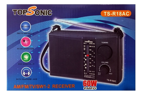 Radio Multibanda Am Fm Sw1 Sw2 Genérico Compatible Con Sony